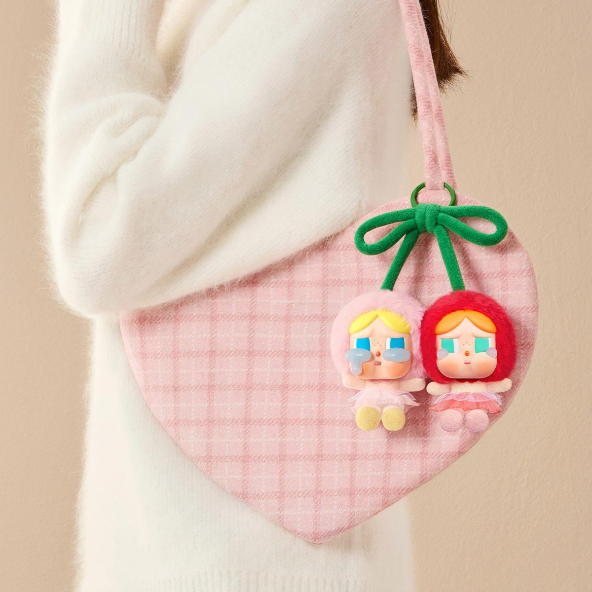 POP MART CRYBABY Crying For Love Series Vinyl Plush Hanging Card Love You Cherry Much (100% Authentic)