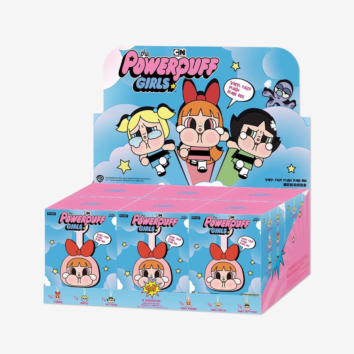 POP MART CRYBABY Powerpuff Girls Vinyl Plush Face Blind Box (100% Authentic)