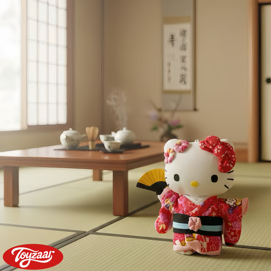 Hello Kitty Japan Limited Kimono Folding Fan Pendant Doll (100% Authentic）