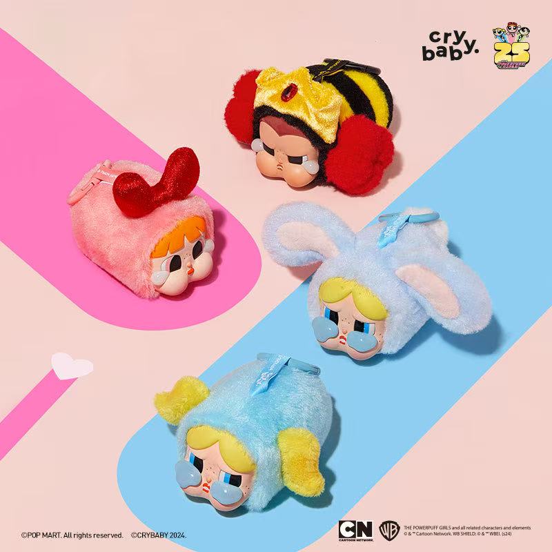 POP MART CRYBABY Powerpuff Girls Vinyl Plush Face Blind Box (100% Authentic)