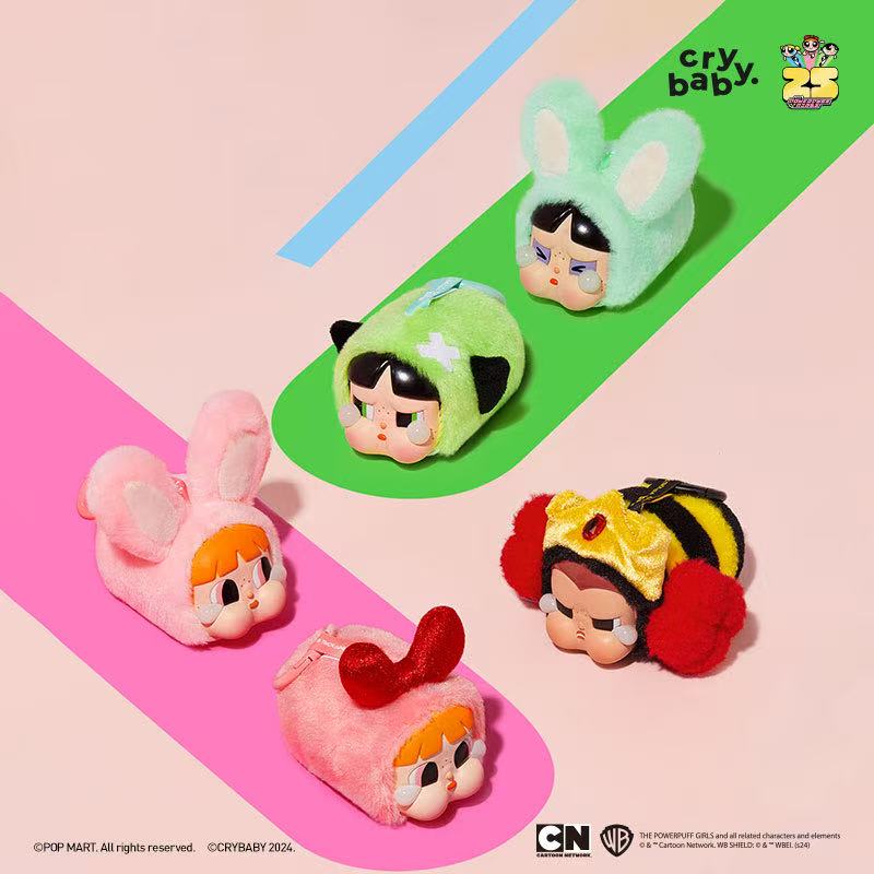 POP MART CRYBABY Powerpuff Girls Vinyl Plush Face Blind Box (100% Authentic)