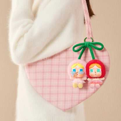 POP MART CRYBABY Crying For Love Series Vinyl Plush Hanging Card Love You Cherry Much (100% Authentic)