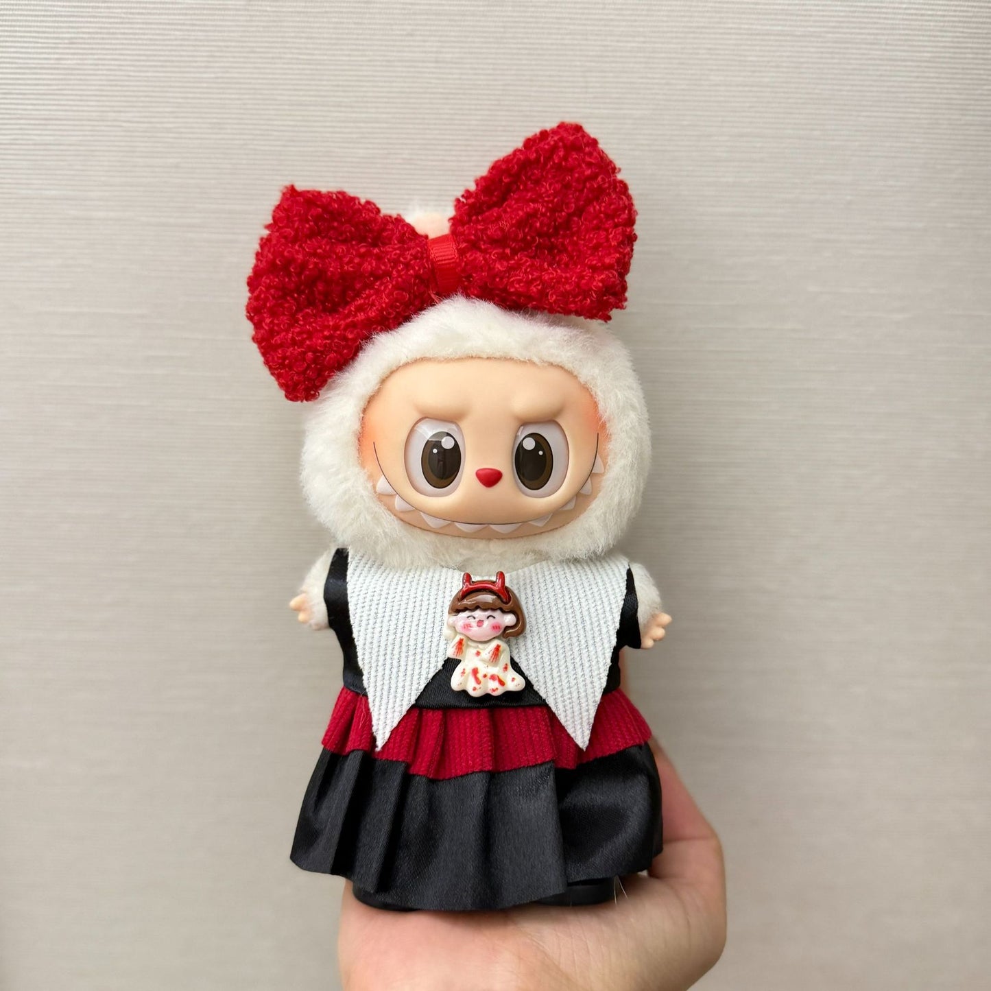 Labubu Outfit (Normal)-Big Red Bowknot